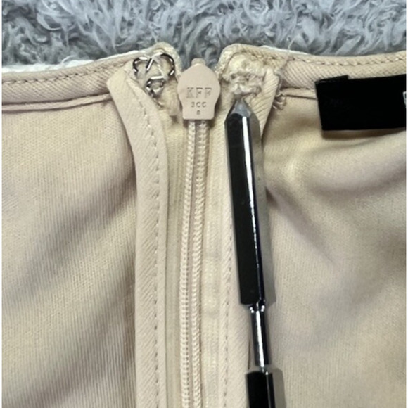 Forever 21 Medium Floral Lace Dress Fit & Flare Ivory Lace Coquette Low Cut Mini - Picture 11 of 13